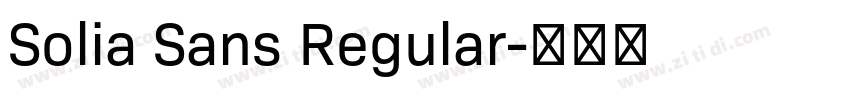 Solia Sans Regular字体转换